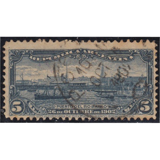 Argentina 131 1902 Inauguración del puerto  fluvial de Rosario usado