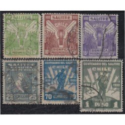 Chile 145/50 1930 Centenario de la exportación de Nitrato usados Chile 145/50 1930 Centenario de la exportación de Nitrato usados