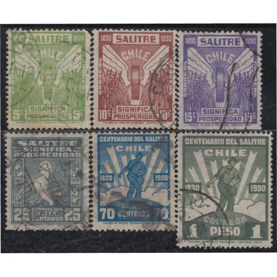 Chile 145/50 1930 Centenario de la exportación de Nitrato usados Chile 145/50 1930 Centenario de la exportación de Nitrato usados
