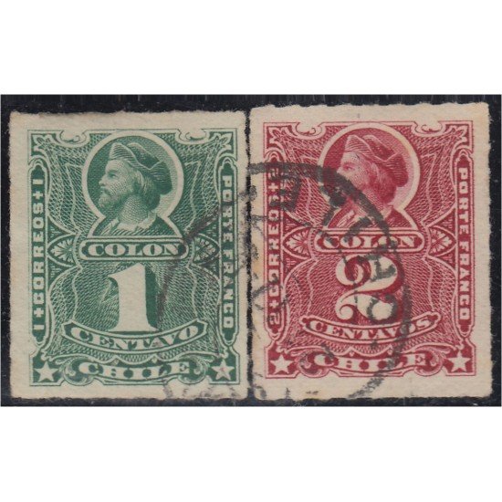 Chile 32/33 1894 Cristobal Colón usados