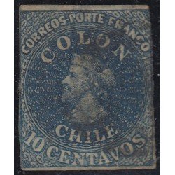 Chile 6a 1856/66 Cristobal Colón usado