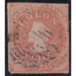 Chile 5c 1856/66 Cristobal Colón usado