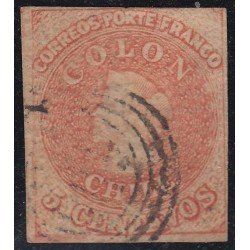 Chile 5b 1856/66 Cristobal Colón usado