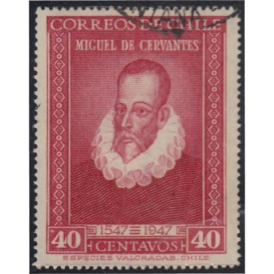Chile 217 1947 4º Centenario del nacimiento de Cervantes usado