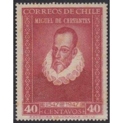 Chile 217 1947 4º Centenario del nacimiento de Cervantes MNH