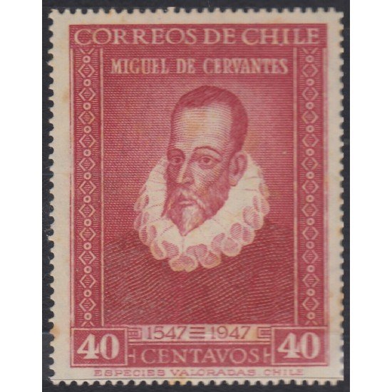 Chile 217 1947 4º Centenario del nacimiento de Cervantes MNH Chile 217 1947 4º Centenario del nacimiento de Cervantes MNH