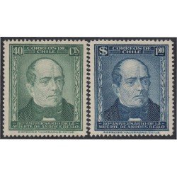 Chile 213/14 1946 80º Aniversario de la muerte de Andrés Bello MNH