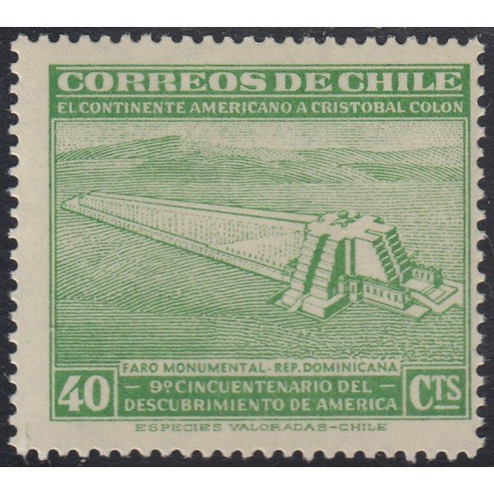 Chile 212 1945 Faro Monumental MNH Chile 212 1945 Faro Monumental MNH