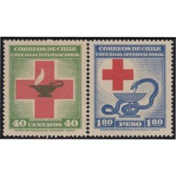 Chile 210/11 1944/45 80º Aniversario de la Cruz Roja MNH