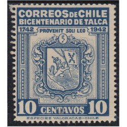 Chile 186 1942/49 200 años de la fundación de la Villa de Talca MNH Chile 186 1942/49 200 años de la fundación de la Villa de Talca MNH