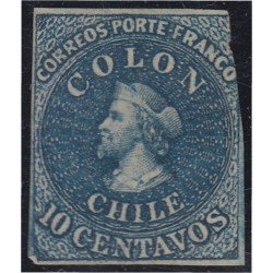 Chile 6d 1856/66 Cristobal Colón MH