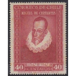 Chile 217 1947 4º Centenario del nacimiento de Cervantes MH