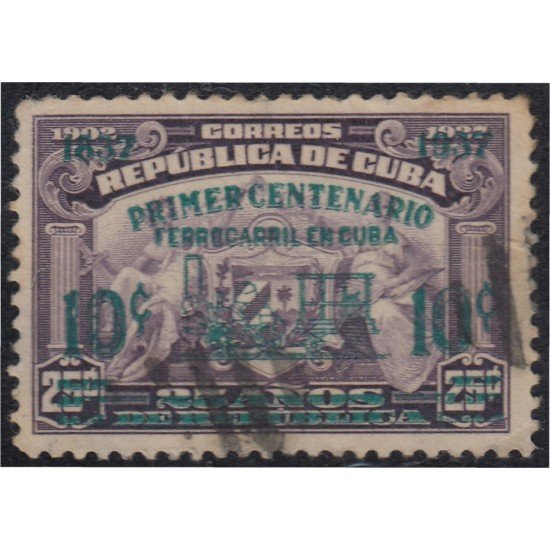 Cuba 254 1937 Centenario del Ferrocarril usados