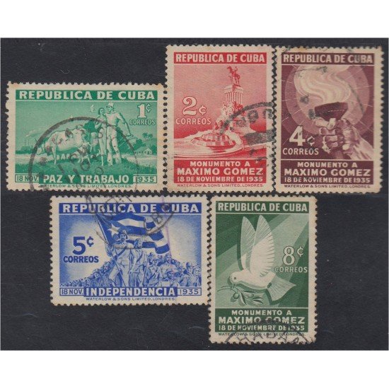 Cuba 231/35 1936 Centenario del nacimiento del Gral Máximo Gómez usados