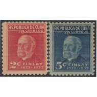 Cuba 219/20 1934 Centenario del nacimiento de Carlos J. Finlay MNH Cuba 219/20 1934 Centenario del nacimiento de Carlos J. Finlay MNH