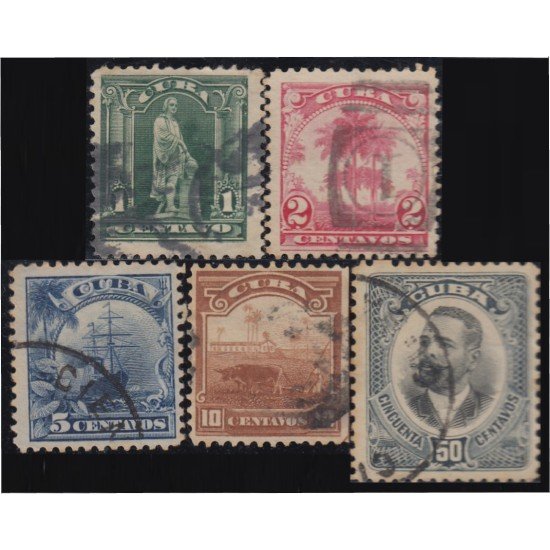 Cuba 148/52 1905 Antonio Maceo usados