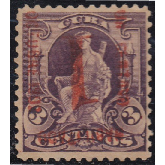 Cuba 147a 1902 Alegoría sb invertida sin goma