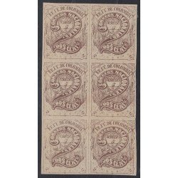 Colombia 50 Bl.6 1870/79 Escudo Shield MH