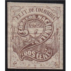 Colombia 50 1870/79 Escudo Shield MH