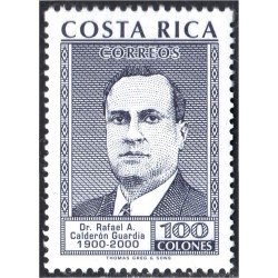 Costa Rica  678 2000 100º del Nacimiento de D. Rafael A. Calderon Guardia MNH