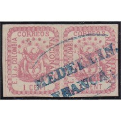 Colombia 28 1865 Escudo Shield Estados Unidos de Colombia usados 