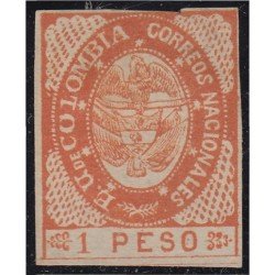 Colombia 33 1865 Escudo Shield Estados Unidos de Colombia MH