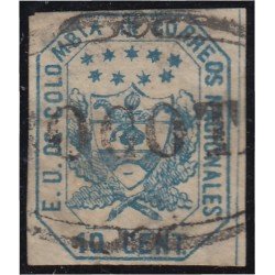Colombia 20A 1862 Escudo Shield Estados Unidos de Colombia usado