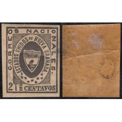 Colombia 10 1861 Escudo Shield Estados Unidos de Nueva Granada MH 
