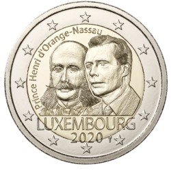Luxemburgo 2020 2 € euros conmemorativos Príncipe Henry Luxemburgo 2020 2 € euros conmemorativos Príncipe Henry