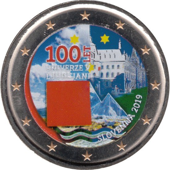 Eslovenia 2019 2 € euros conmemorativos Color Universidad de Ljubljana Eslovenia 2019 2 € euros conmemorativos Color Universidad de Ljubljana