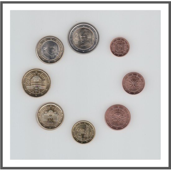 Austria 2020 Emisión monedas Sistema monetario euro € Tira