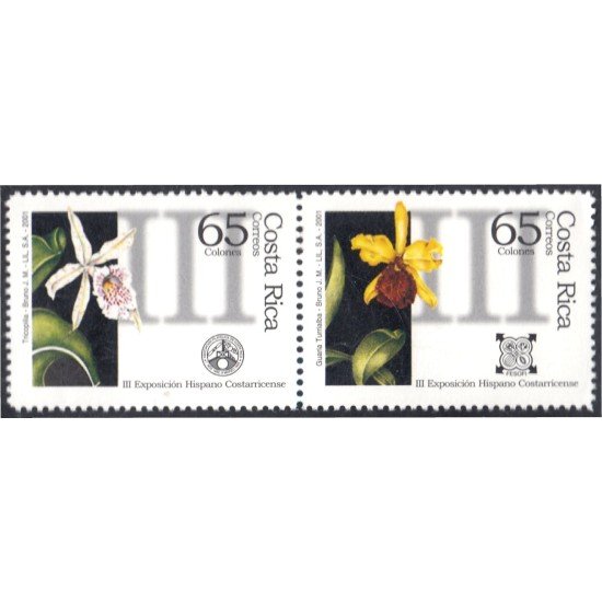 Costa Rica 694/95 2001 III Exposición hispano-americana de Orquídeas MNH