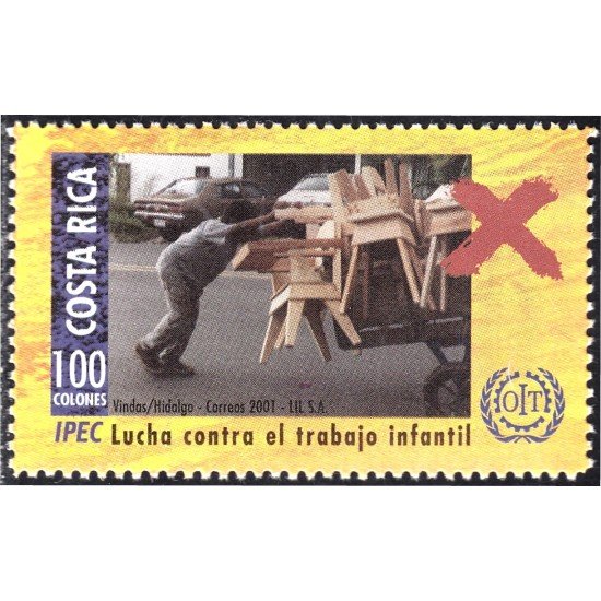 Costa Rica 696 2001 Lucha contra el trabajo infantil MNH Costa Rica 696 2001 Lucha contra el trabajo infantil MNH