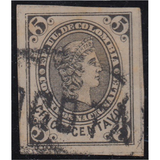 Colombia 67b 1881 Libertad  Liberty usado