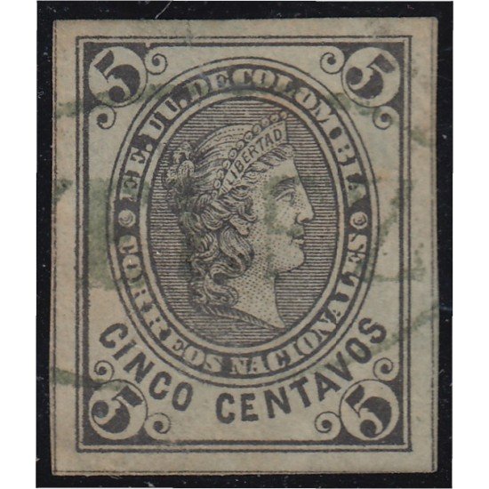 Colombia 67a 1881 Libertad Liberty usado Colombia 67a 1881 Libertad Liberty usado