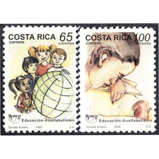 Costa Rica 704/05 2002 Serie América UPAEP Educación Alfabetismo MNH Costa Rica 704/05 2002 Serie América UPAEP Educación Alfabetismo MNH