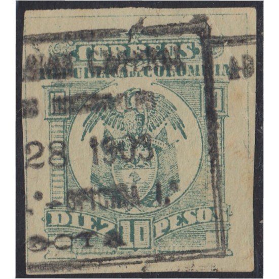 Colombia 130A 1902/04 Escudo Shield usado