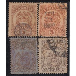 Colombia 109/12 1895 Escudos Shields usado