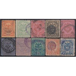 Colombia 99/108 1892/00 Escudos Shields usado