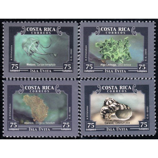 Costa Rica 714/17 2002 Fauna y Flora Marina de la Isla UVITA MNH