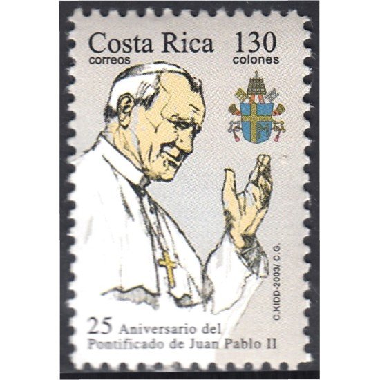 Costa Rica 741 2003 25 Años del Pontificado de SS Juan Pablo II MNH Costa Rica 741 2003 25 Años del Pontificado de SS Juan Pablo II MNH