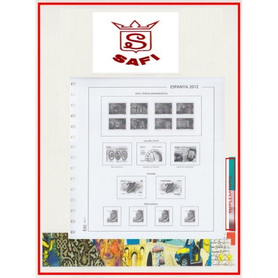 Safi Hojas España 2000 Ilustrado en blanco y negro sin protector
