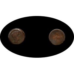 Moneda Ibérica 1 As 180 a.C. Castulo