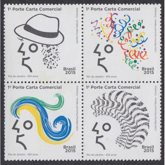 Brasil Brazil 3369/72 2015 450 Años Río de Janeiro MNH