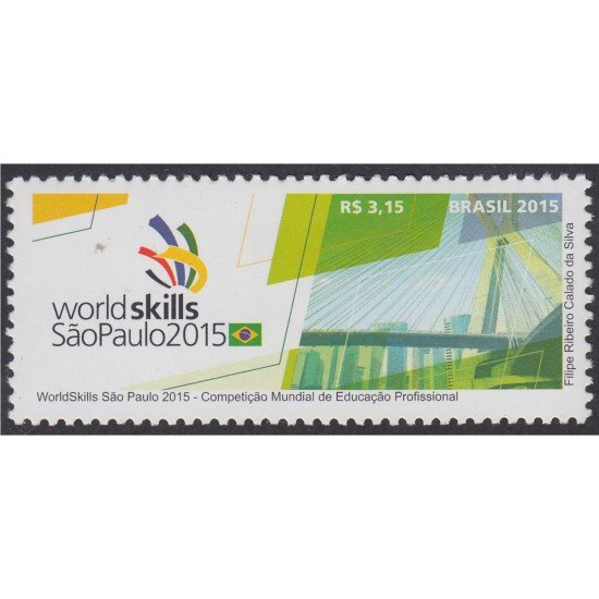 Brasil Brazil 3368 2015 Competición Mundial de Educación Profesional MNH Brasil Brazil 3368 2015 Competición Mundial de Educación Profesional MNH