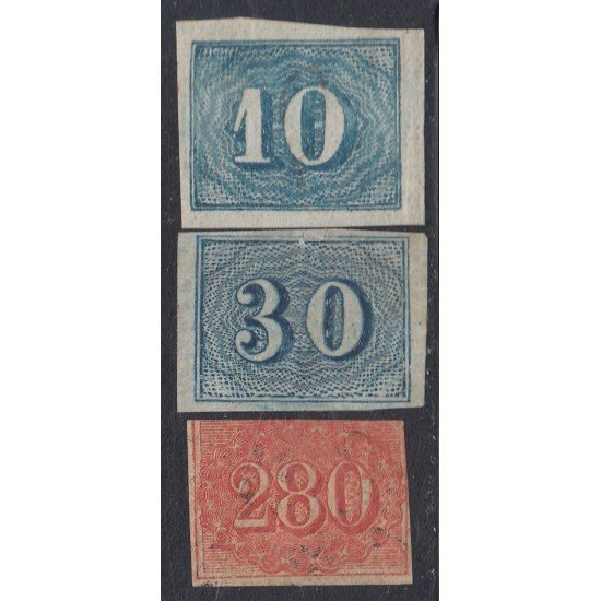 Brasil Brazil 19/21 1854/61 Pequeñas cifras MH Brasil Brazil 19/21 1854/61 Pequeñas cifras MH
