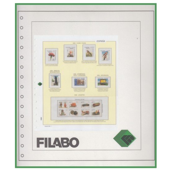 Hojas España Filabo Registro montado con protectores 2020