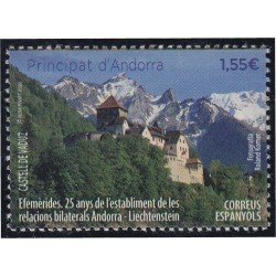 Andorra Española 502 2020 25 años del establecimiento de relaciones bilaterales Andorra Liechtenstein MNH