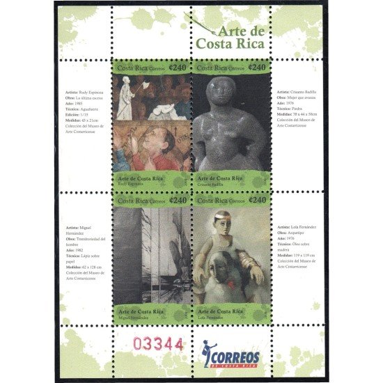 Costa Rica 869/72 2008 Arte de Costa Rica MNH Costa Rica 869/72 2008 Arte de Costa Rica MNH