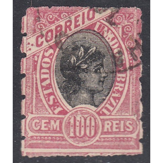 Brasil Brazil 90aB 1897 Nuevos grabados Libertad Liberty usado